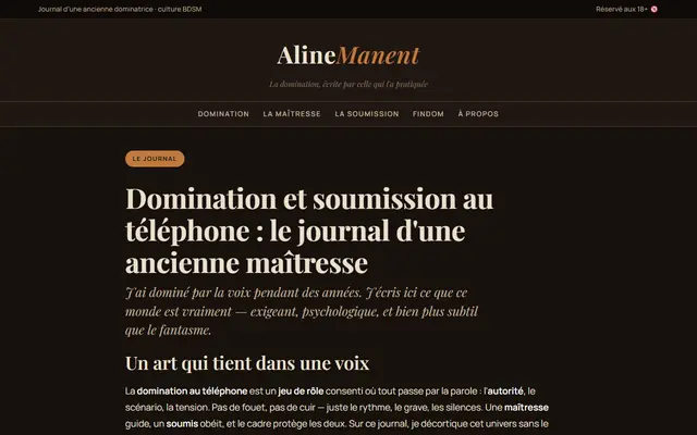Capture d'écran de Aline Manent