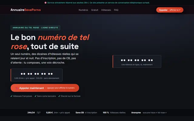 Capture d'écran de Annuaire Sexe Porno